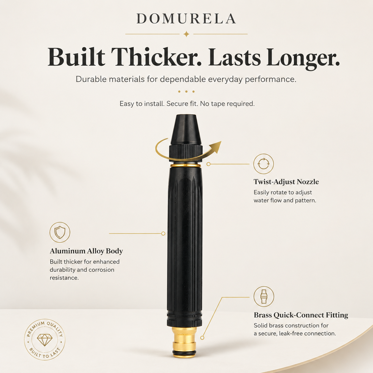 DOMURELA™ PowerJet Adjustable Hose Nozzle